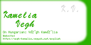 kamelia vegh business card